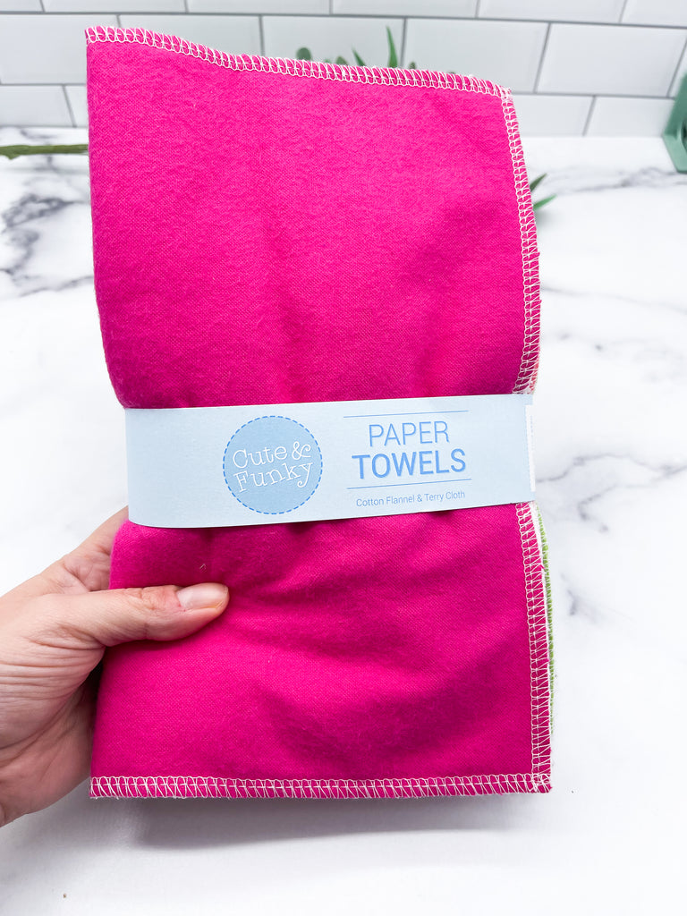 Terry Cloth Paperless Towels-Solids Mixed Sets
