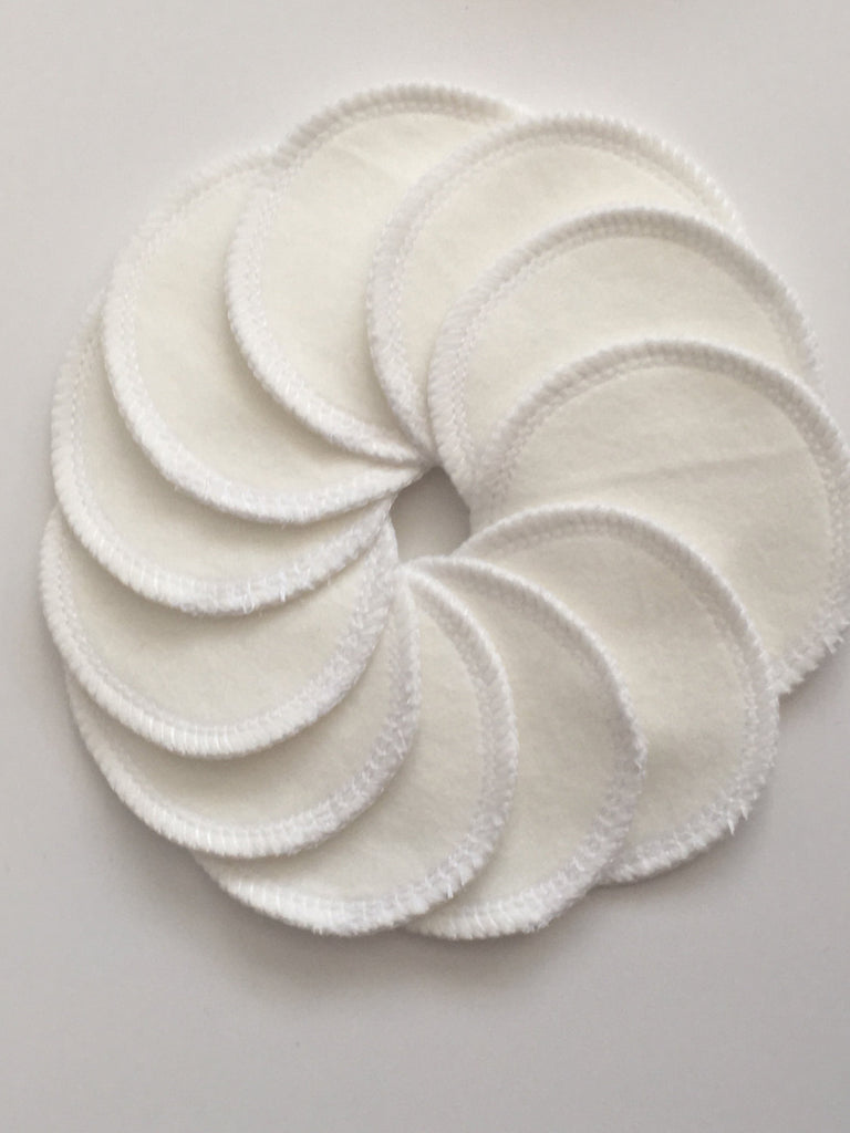 Reusable Cotton Rounds 10 Washable Organic Bamboo Makeup Remover Facial Toner Pads - Cute and Funky