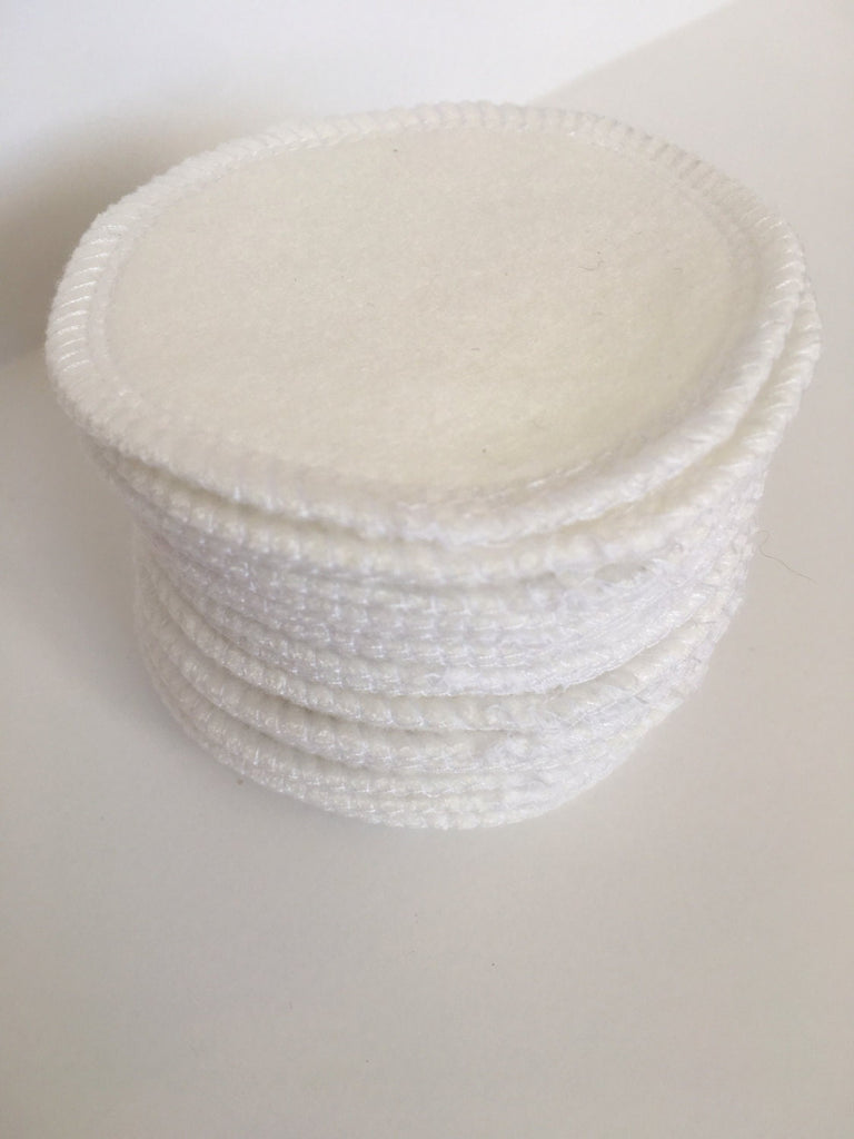 Reusable Cotton Rounds, 20 Washable Organic Bamboo Cotton Makeup Remover Pads, Zero Waste Beauty, Facial Cloths, Eco=Friendly Makeup