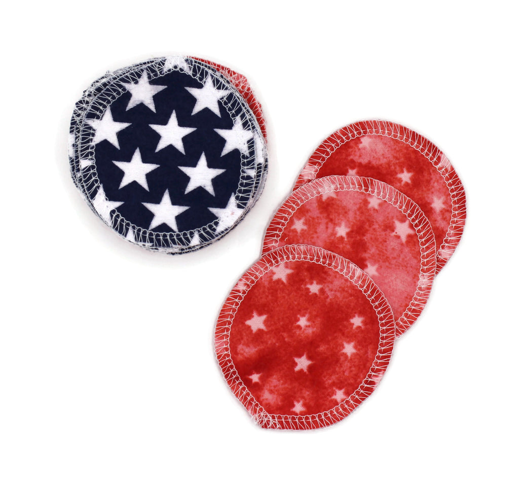 Reusable Cotton Rounds, Set of 20- Americana Prints - Cute and Funky
