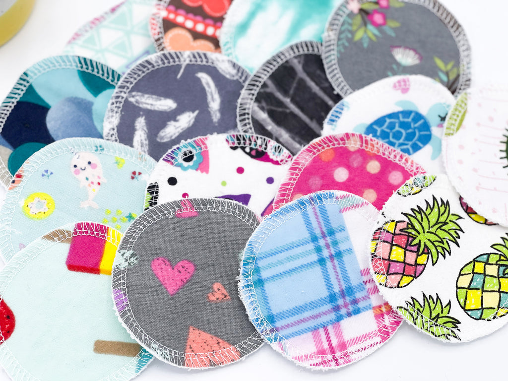 Cloth Face Scrubbies, Random Prints, Washable Gentle Exfoliating Pads, Facial Rounds, Toner Pads, Face Scrubbies, - Cute and Funky