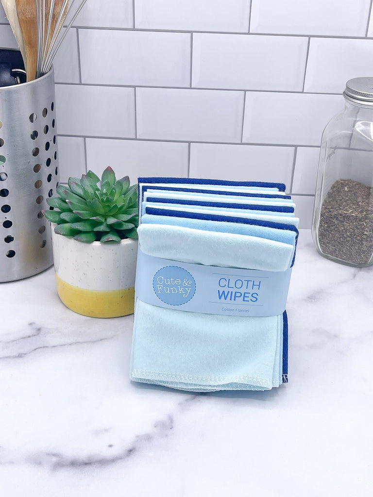 10”x12”, Paperless “paper” towels / Blue Variety/ Eco-friendly kitchen/ Sustainable Living/kitchen Decor/Reusable cloth towels / Zero waste - Cute and Funky
