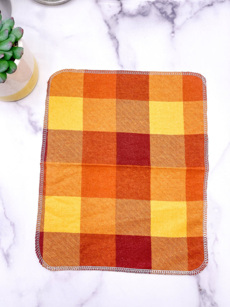 Paperless Towels, Autumn Plaid, Zero Waste Kitchen Cloths, Reusable Cloth paper towel Replacements, Sustainable gift, Large Cloth Wipes
