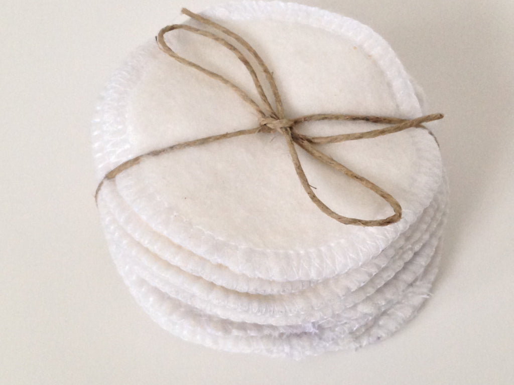 Reusable Cotton Rounds 10 Washable Organic Bamboo Makeup Remover Facial Toner Pads - Cute and Funky