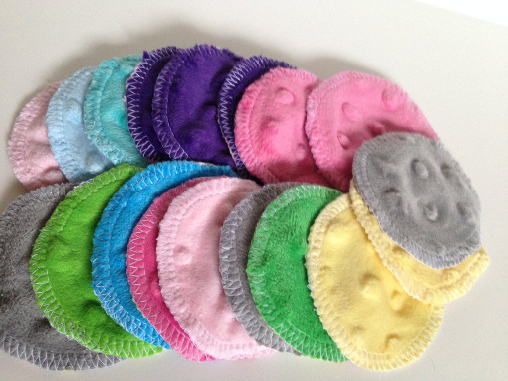 Reusable Minky Cotton Rounds- 20 Random Prints/Patterns - Cute and Funky