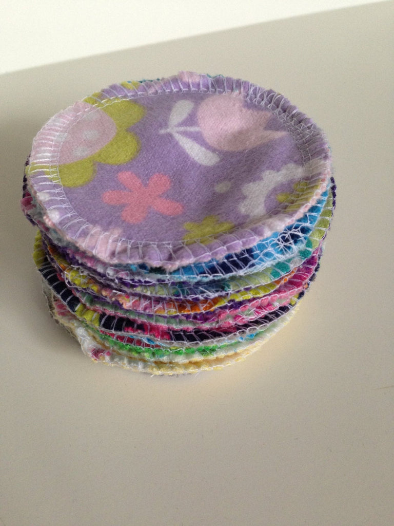 Reusable Minky Cotton Rounds- 20 Random Prints/Patterns - Cute and Funky