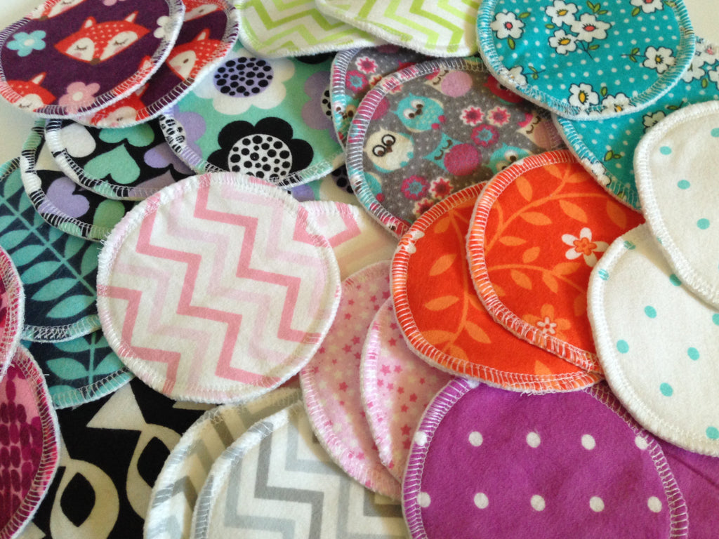 Organic Bamboo Nursing Pads - Set of 6 Pairs of Random Prints - Cute and Funky